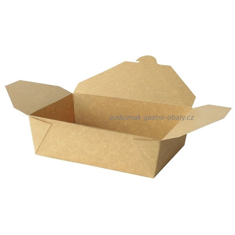 BIO papírová krabička na jídlo/papírový menubox 160x135x65mm (200ks)