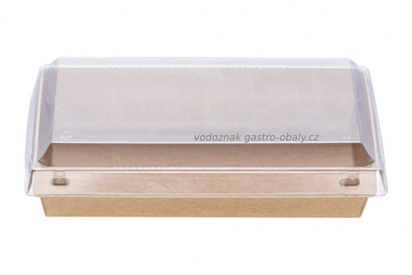 EKO krabička papírová salátová s plast. víčkem 500ml (120ks)