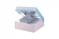 Papírová krabička na dort s alu / hliníkem 19x19x8cm (111ks)