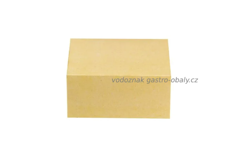 Grill box/ burger krabička nepromast. s hliníkem hnědá 16,5x14x8cm (122ks)