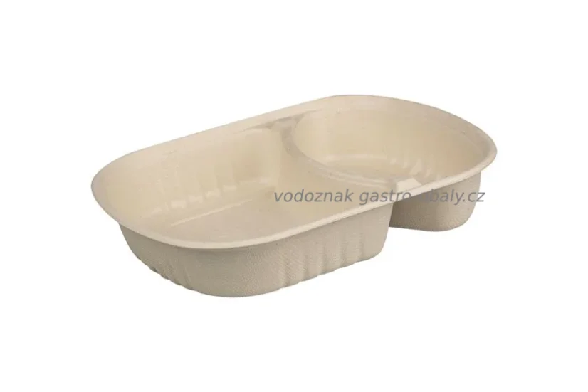Menubox 2-dílný z cukrové třtiny 1150ml (400ks)