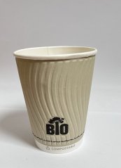 BIO kelímek 100% papír 12oz/300ml dvoustěnný (500 ks) BIO kelímek 100% papír 12oz/300ml dvoustěnný (500 ks)
