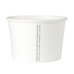 Kelímek BIO na polévku papírový bílý 400ml, 16oz bez víka (500ks)