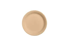 Eko talíř papírový kulatý mělký hnědý-kraft 18cm (1000ks)