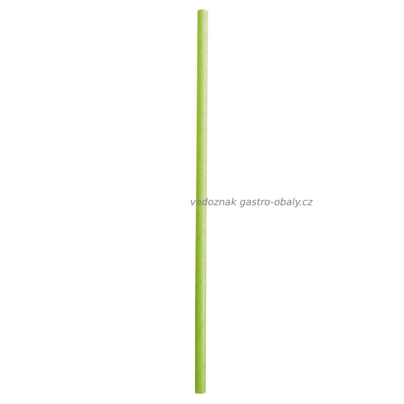 BIO brčko papírové světle zelené 19 cm (100ks) BIO brčko papírové světle zelené 19 cm (100ks)