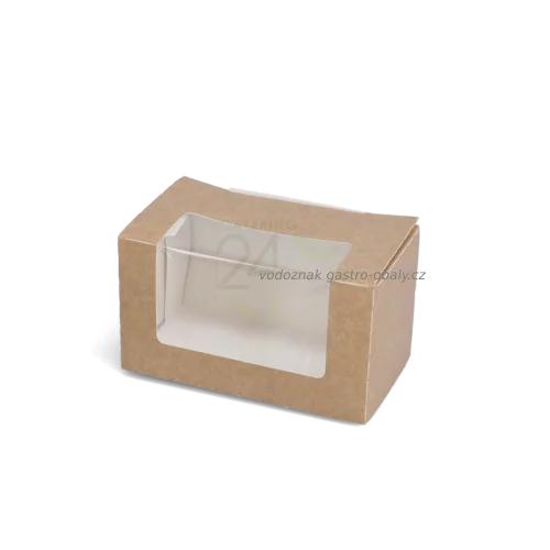 Papírová krabička na sendvič s okénkem, 70x125mm (500ks)