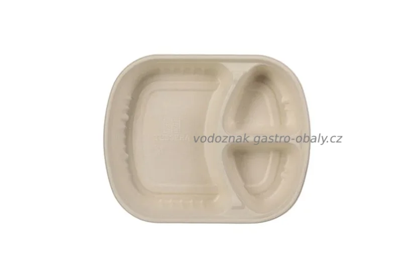 Menubox 3-dílný z cukrové třtiny 1100ml (400ks)