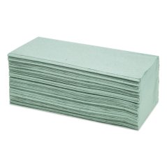 Papírové ZZ ručníky zelené 1 vrstvé, 23x25cm (5000ks)