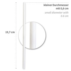 Brčko BIO papírové bílé 19 cm (100ks)