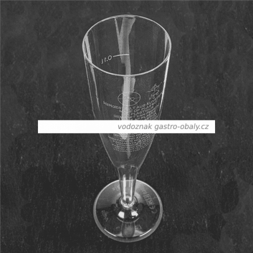 Sklenka plast transparentní na šampaňské 100ml (180ks)