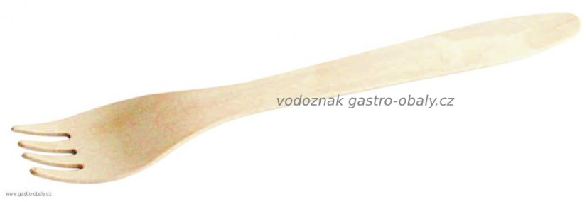 BIO kompostovatelná dřevěná vidlička 160mm (5000ks)