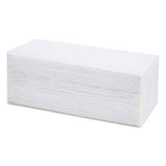 Papírové ZZ ručníky bílé 2 vrstvé, 100% celulóza 24x21cm (3000ks)