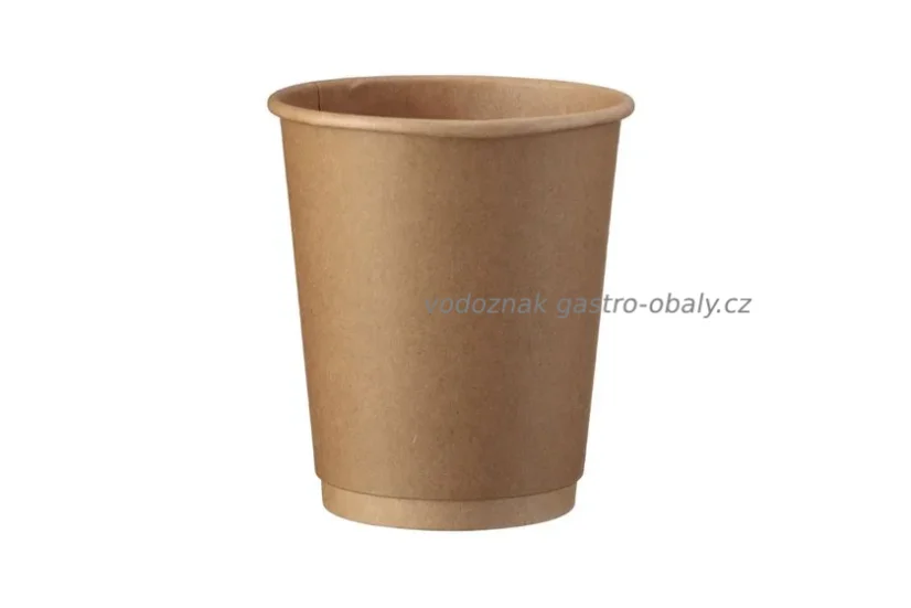 Dvouvrstvý / dvoustěnný papírový kelímek hnědý 8oz, 230ml (500ks) Dvouvrstvý / dvoustěnný papírový kelímek hnědý 8oz, 230ml (500ks)