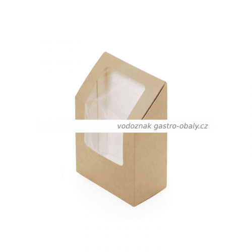 Papírová krabička na tortillu / wrap s okénkem (500ks)