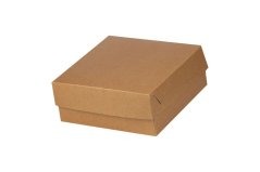 Grill box/ burger krabička nepromast. s hliníkem hnědá 30x30x10cm. (49ks)