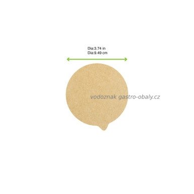 Zatavovací nepromastitelné papírové víčko průměr 9,49cm (1000ks)