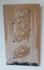 Nepromastitelný sáček na grilované kuře 18+5,5x33cm (500ks)