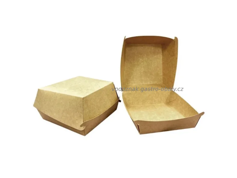 Krabička na hamburger kraft 14x14x8,5 cm (450ks) Krabička na hamburger kraft 14x14x8,5 cm (450ks)