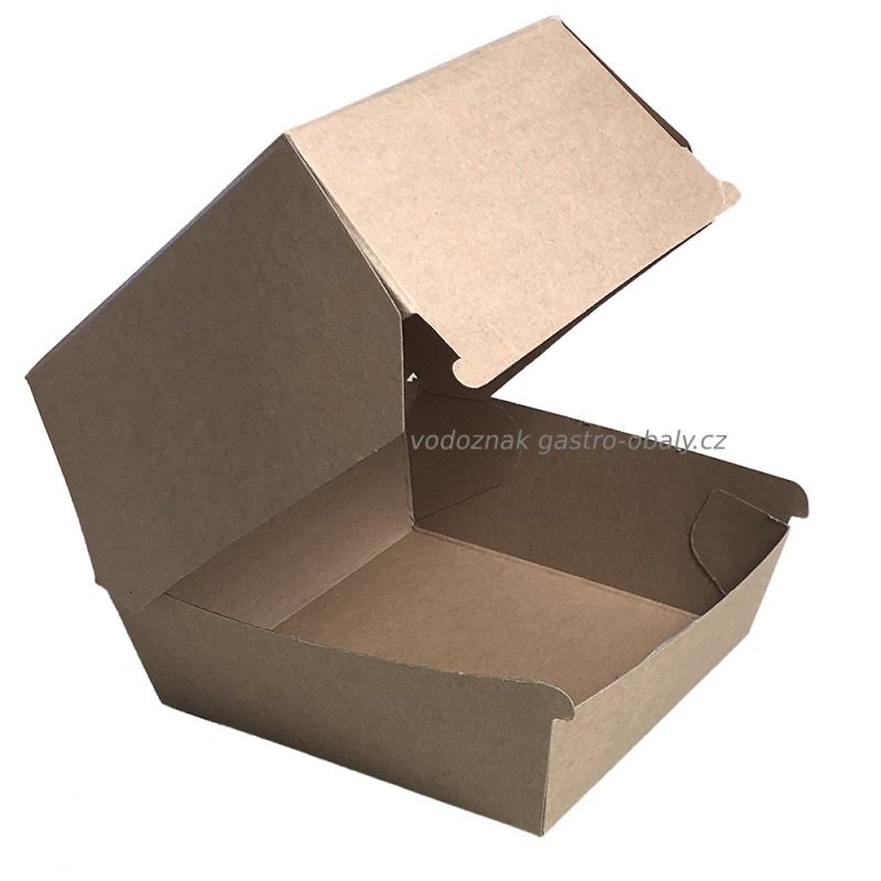 Krabička na hamburger kraft 11,4x11,4x9cm (600ks)