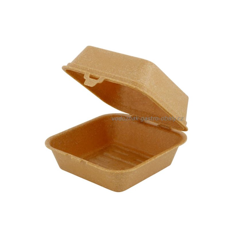 RE- burger box / znovu použitelný 16x15xx8,5 cm karamel-hnědý (60ks)