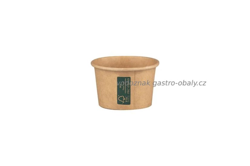 Kelímek papírový hnědý na zmrzlinu 140ml (1000ks)