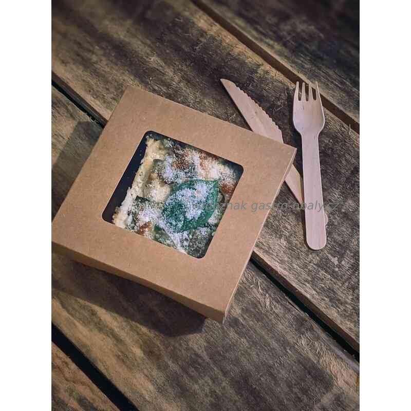 Krabice papírová s víkem s průhledem 20x20x8cm (100ks)