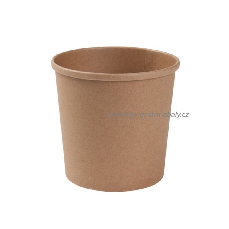 Kelímek EKO na polévku papírový hnědý 750ml, 26oz bez víka (500ks)