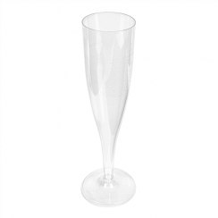 Sklenka plast transparentní na šampaňské 100ml (180ks)