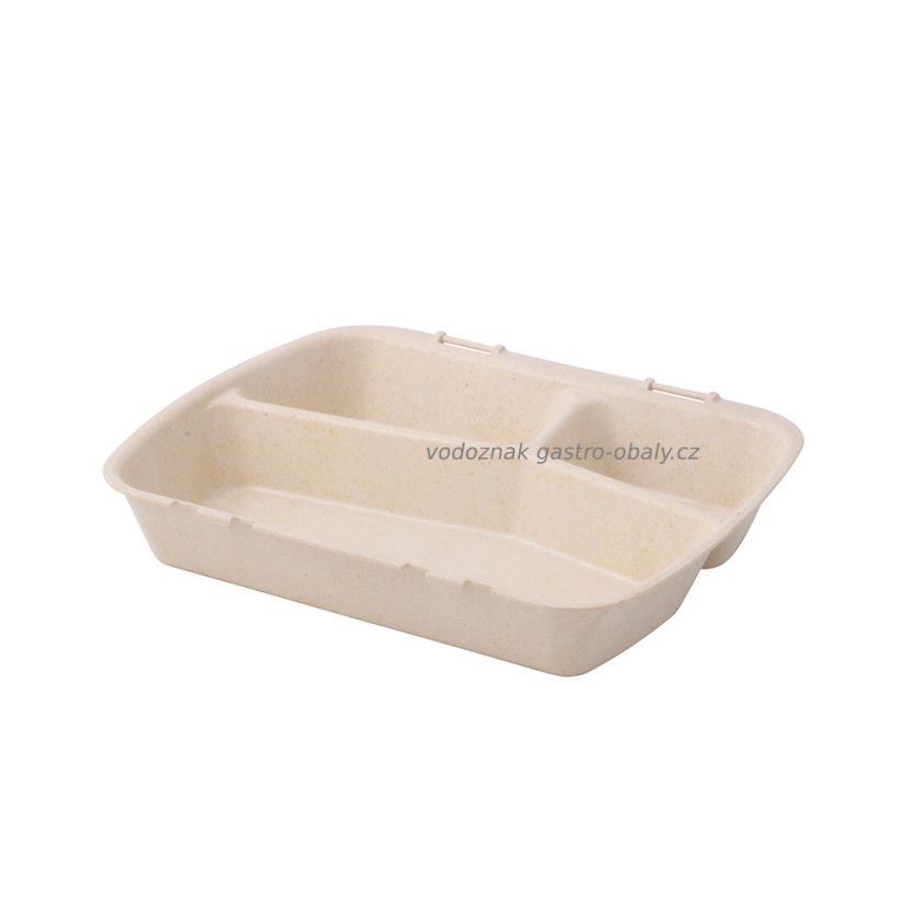 RE- menubox / znovu použitelný tříkapsový bílý 24,5x20x4,5 cm (60ks)