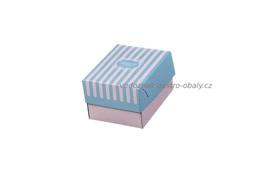 Papírová krabička na dort/ zákusek s hliníkem 13x10x8cm (196ks)
