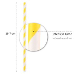 Brčko BIO papírové žluto-bílé 19 cm (100ks)