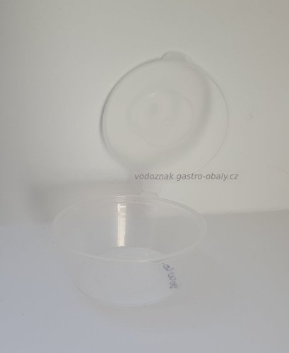 Recyklovatelný kelímek s integr. víčkem 60ml, transparentní PET (1000ks)