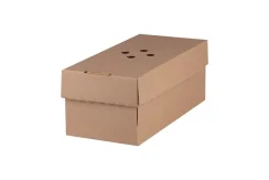 Eko krabička na hamburger a hranolky rozložitelná na talíř kraft 24x12x10cm (100ks)