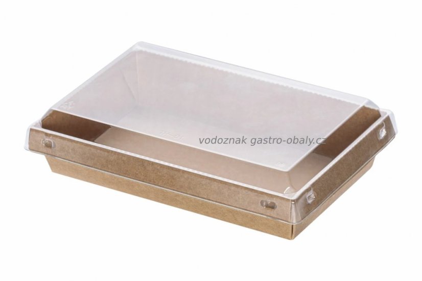 EKO krabička papírová salátová s plast. víčkem 500ml (120ks)