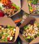 BIO papírová krabička na jídlo/papírový menubox 130x110x60mm (600ks)