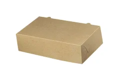 Grill box/cukrářská krabice nepromast. hnědá s ALU hliníkem 29x17,4x8cm (80ks)