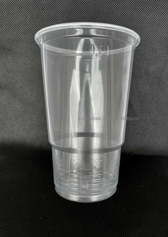 EKO recyklovatelný kelímek PP/PET, ryska 500ml, EU logo (800 ks)