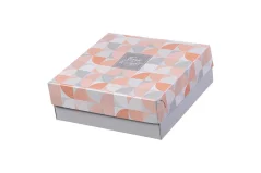 Papírová krabice s aluminiem/hliníkem na dort, chlebíčky sweet fresh 35x35x10cm (44ks)