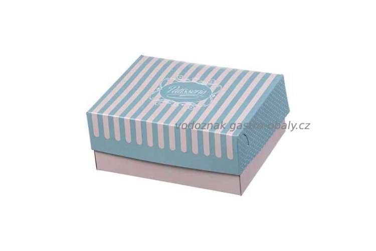 Papírová krabička na dort/ zákusek s hliníkem 17x12,8x8cm (158ks)