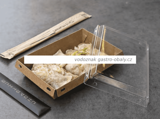 EKO krabička papírová salátová s plast. víčkem 500ml (120ks)