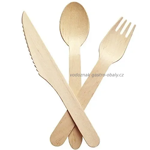 BIO kompostovatelná dřevěná vidlička 160mm (5000ks)