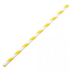 Brčko BIO papírové žluto-bílé 19 cm (100ks)