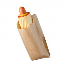 Nepromastitelný hnědý papírový sáček na párek v rohlíku/ hot dog (4000ks)