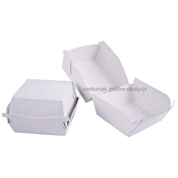 Eko papírová krabička na hamburger bílá 114x114x90mm (600ks)