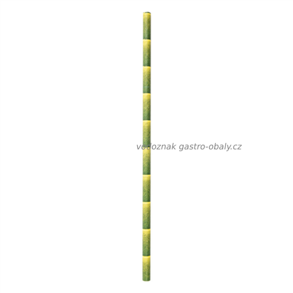 BIO brčko papírové bamboo potisk 21 cm 6mm (3000ks)