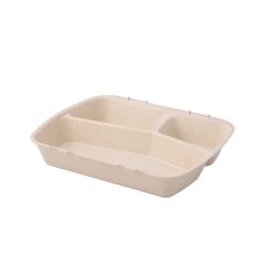 RE- menubox / znovu použitelný tříkapsový bílý 24,5x20x4,5 cm (60ks)