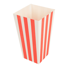 BIO papírová krabička / kyblík na popcorn 2l, 8x11x20,5cm (600ks)
