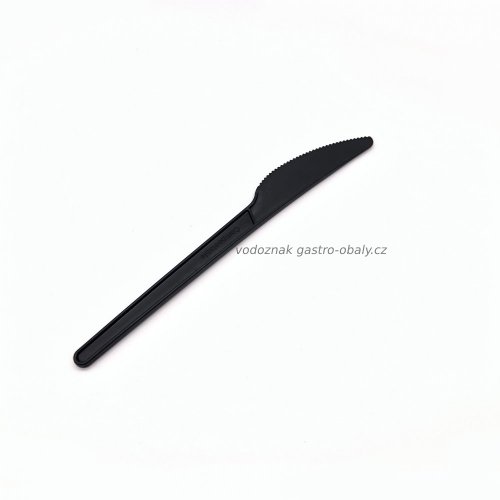 BIO kompostovatelný PLA černý nůž 165mm (50ks)