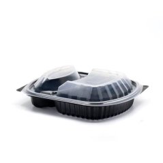 Recyklovatelný menubox černý dvoudílný 1l (300ks)