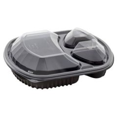 Recyklovatelný menubox černý 3-dílný 1l (300ks)